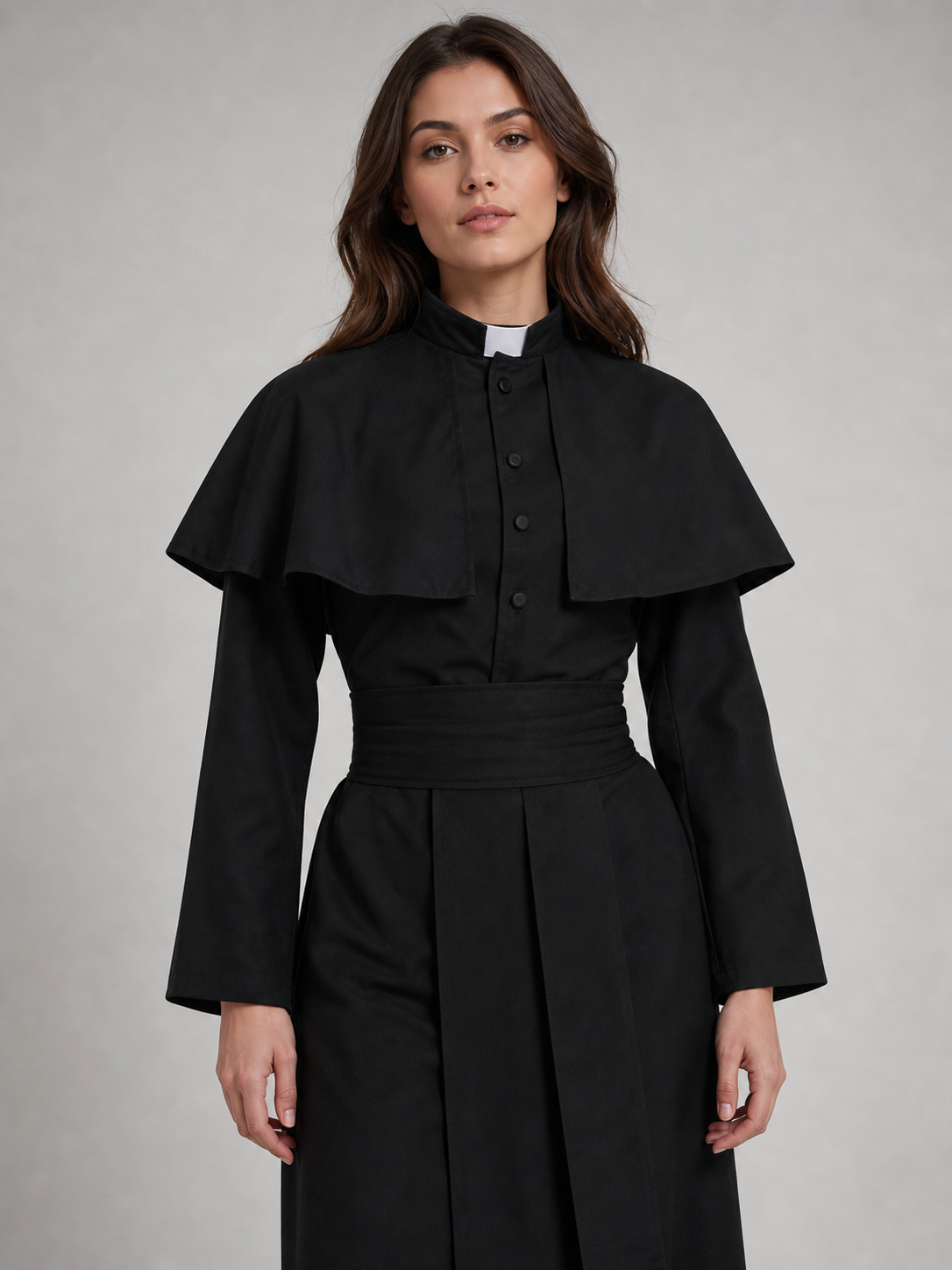 Black Religious Robe Costume for Role-Playing Games Costumes detail 3