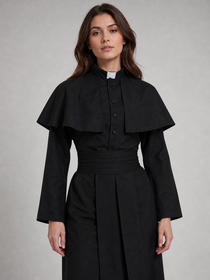 Black Religious Robe Costume for Role-Playing Games Costumes detail 3