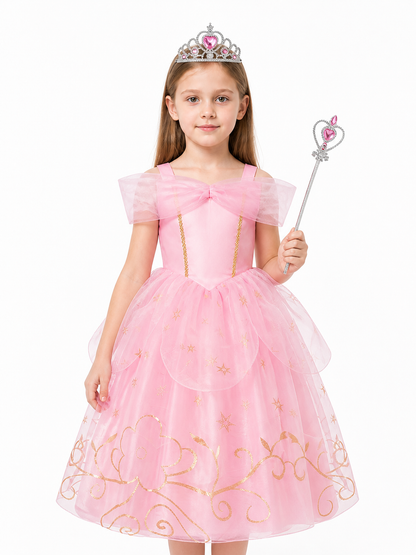 Princess Dress with Crown and Magic Wand Costume Dresses detail 3