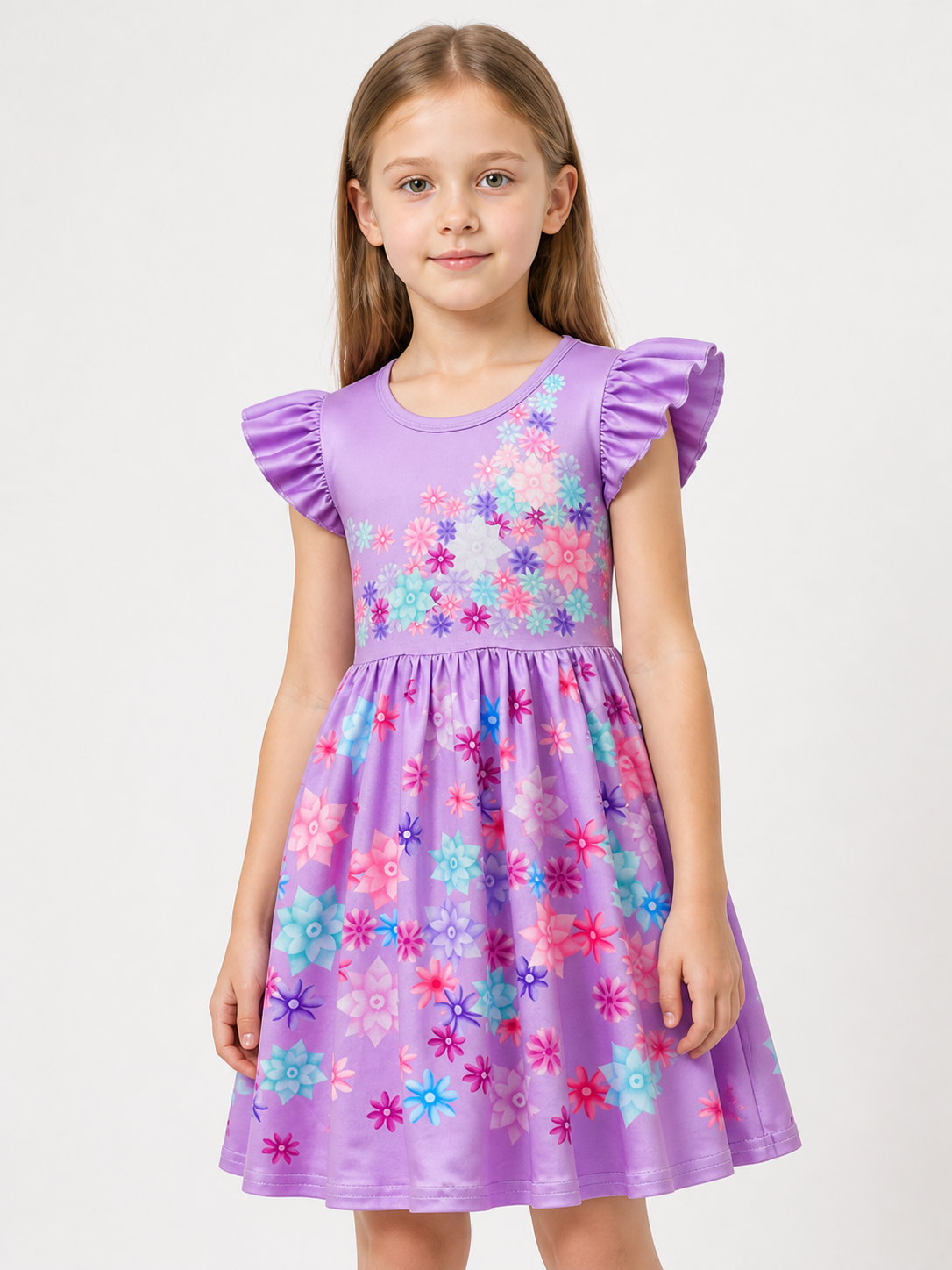 Purple Floral Carnival Dress for Cosplay Costume Dresses detail 2