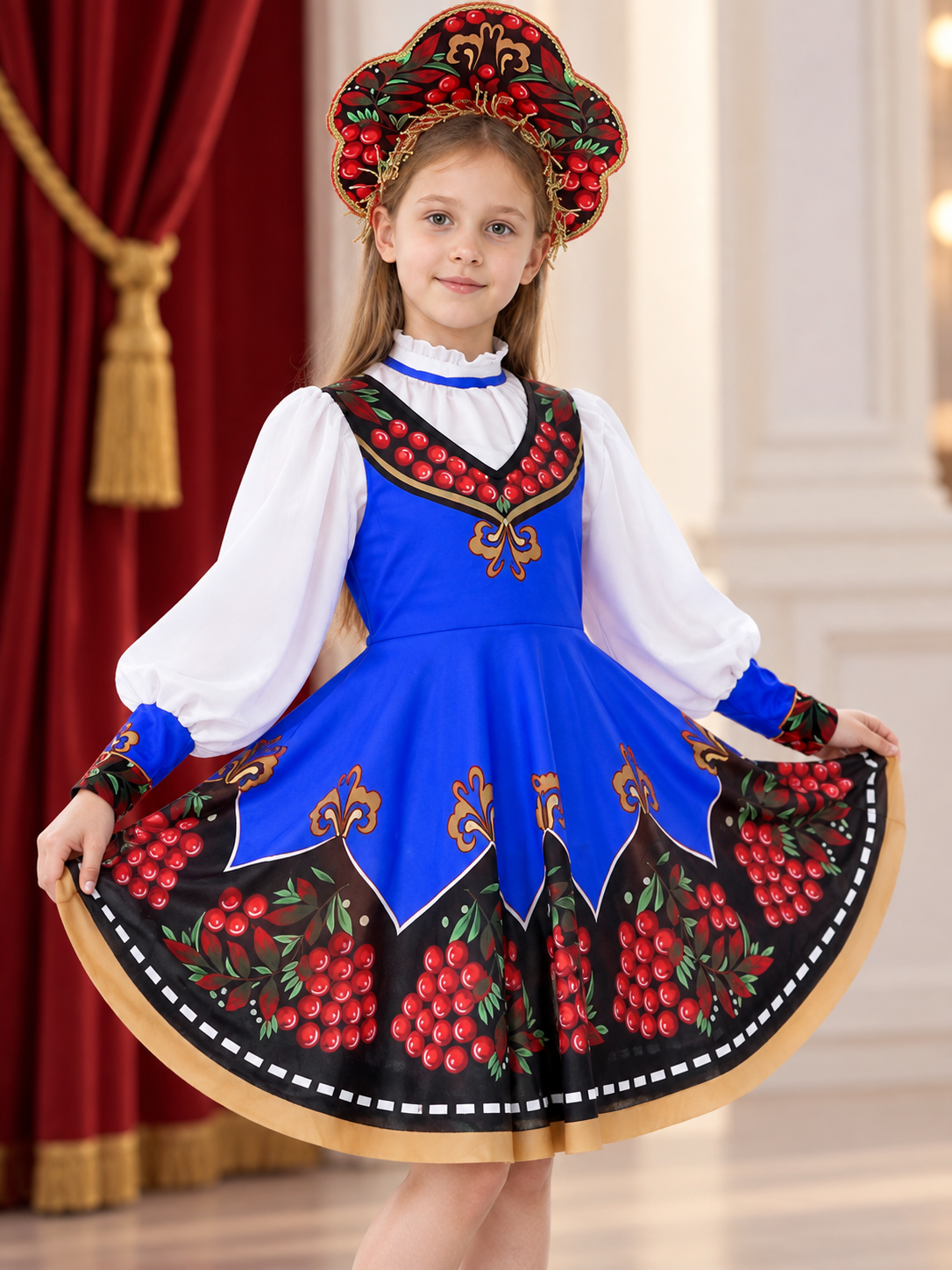 Russian-Style Stage Costume with Sarafan Costumes detail 2