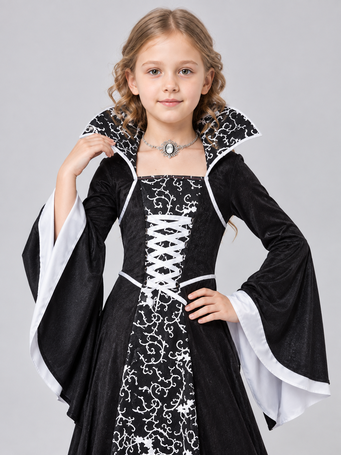 Vampire-Style Carnival Costume, Lace Dress