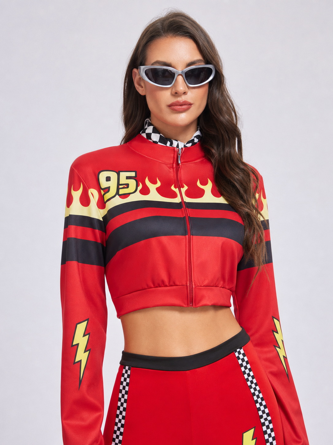 Auto Racing Stage Costume: Top and Shorts