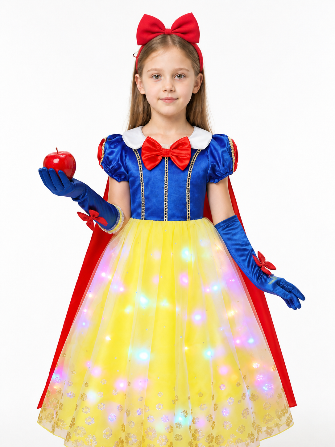 Halloween LED Light-Up Dress with a Red Bow Costume Dresses detail 3