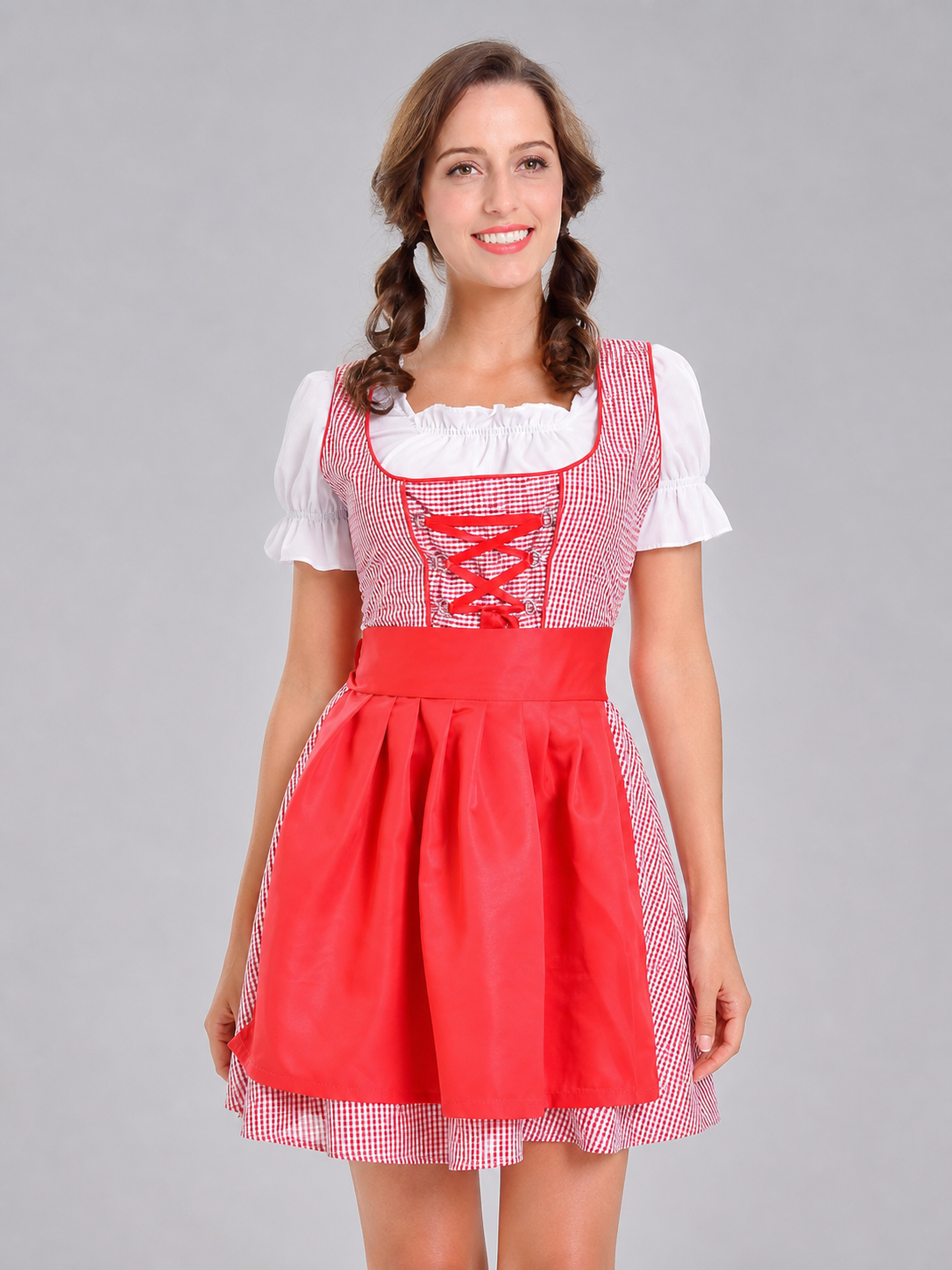 Red and White Carnival Cosplay Dress Costume Dresses detail 3