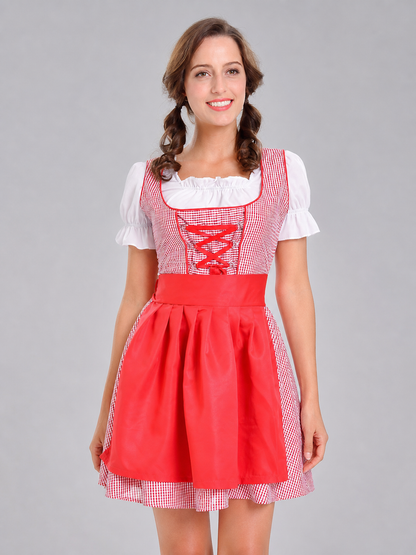 Red and White Carnival Cosplay Dress Costume Dresses detail 3
