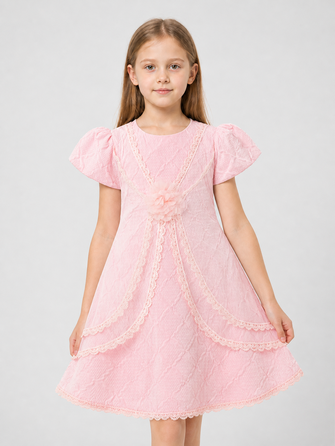 Dressy Princess Dress for Girls with Lace Costume Dresses detail 3