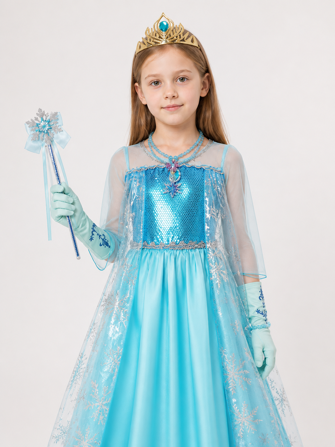 Snow Queen Costume for Girls for Halloween and Cosplay Costumes detail 2