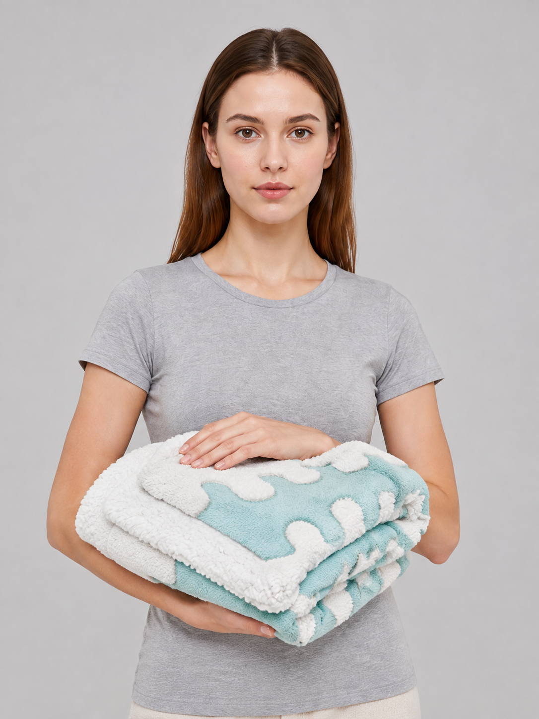 Reversible Pet Blanket with Cloud Pattern Wearable Blankets detail 2