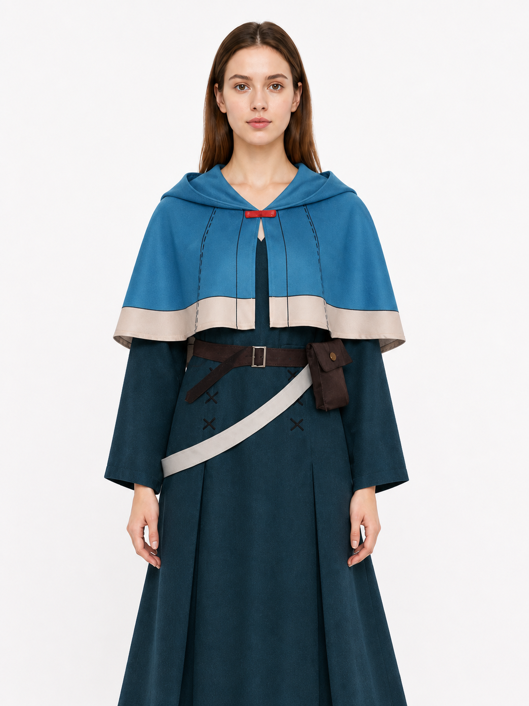 Marcille Cosplay Costume with Hood and Cape Costume Capes detail 3