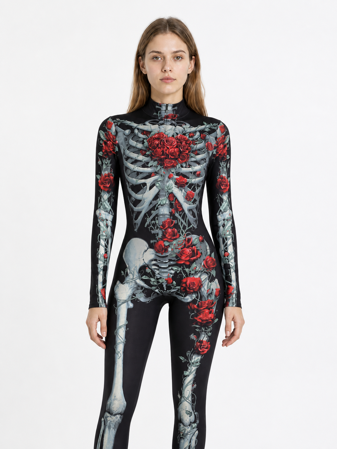 Skeleton Rose Bodysuit Costume for Cosplay Costumes detail 3