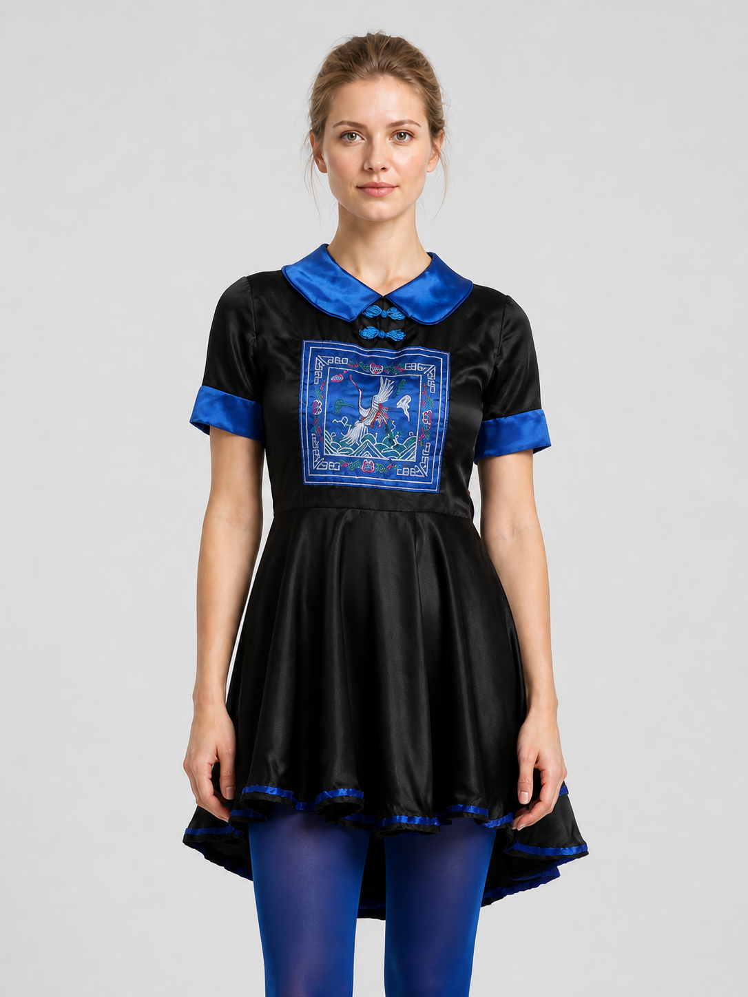 Zombie Costume Dress, Blue and Black, Fitted, Full Skirt Costume Dresses detail 2