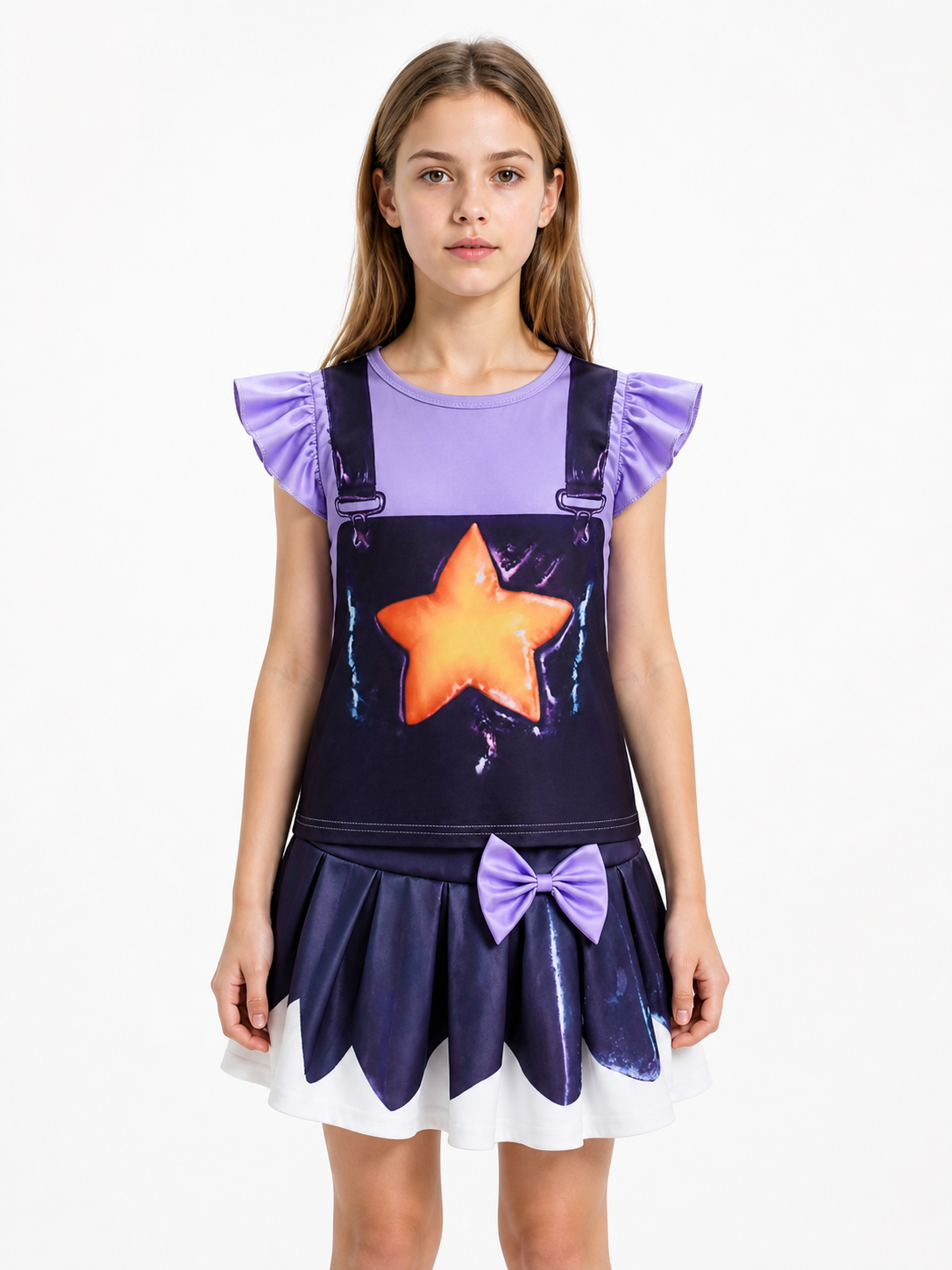 Skirt and Top Set, Star Print, Style 86148 product detail 3