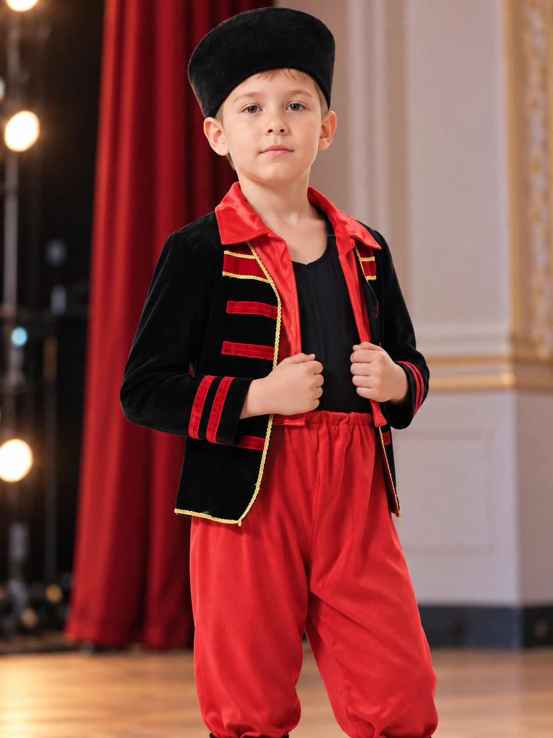 Children’s stage costume with shoes and headwear product detail 2