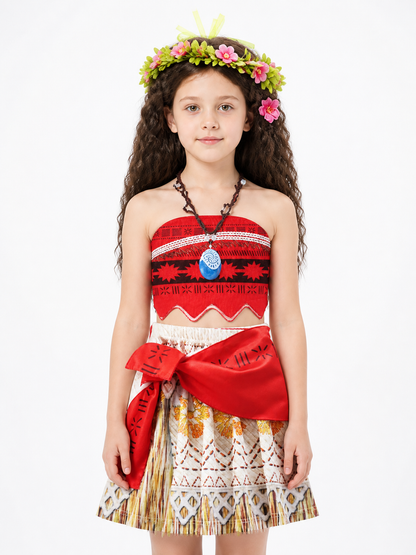 Children's Moana Carnival Costume with Skirt and Top Costumes detail 3