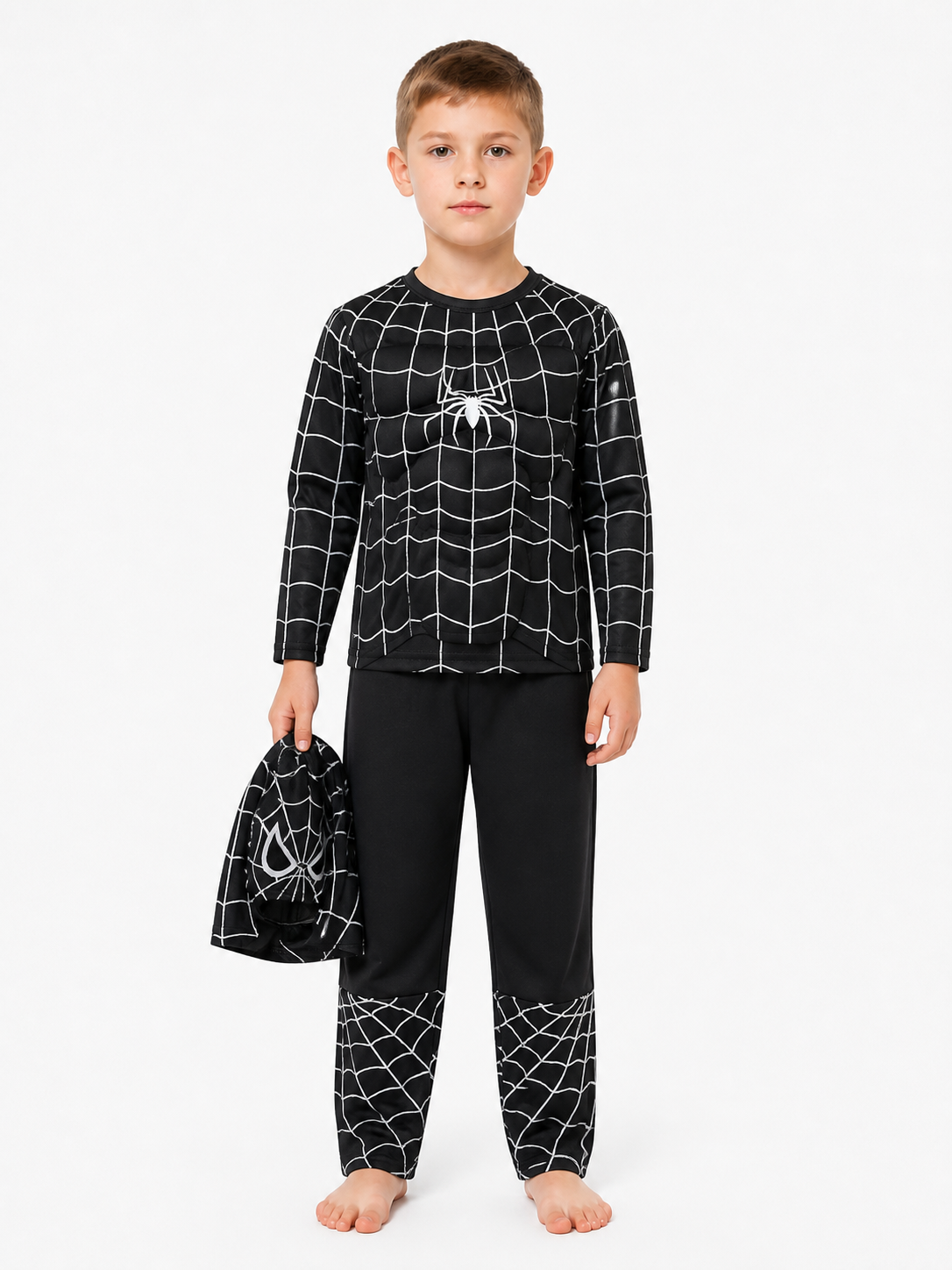 Children's Spider-Man costume with mask and pants Costume Masks detail 3