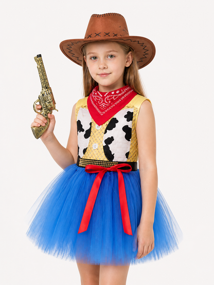 Halloween Cowboy Costume with Skirt upper body view
