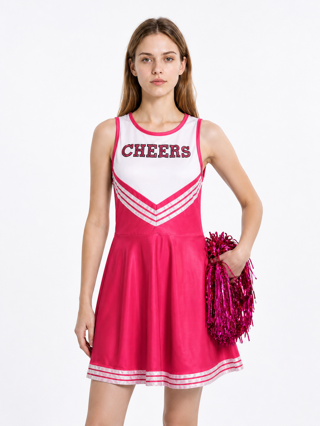 Cheerleading Dress with CHEERS Lettering and Pom-Pom Costume Dresses detail 3