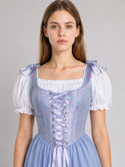 Dress with a Corset Bodice and White Blouse Costume Dresses detail 2
