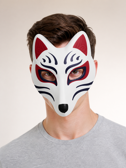 White Fox Mask Halloween Costume Headpiece Costume Masks detail 2
