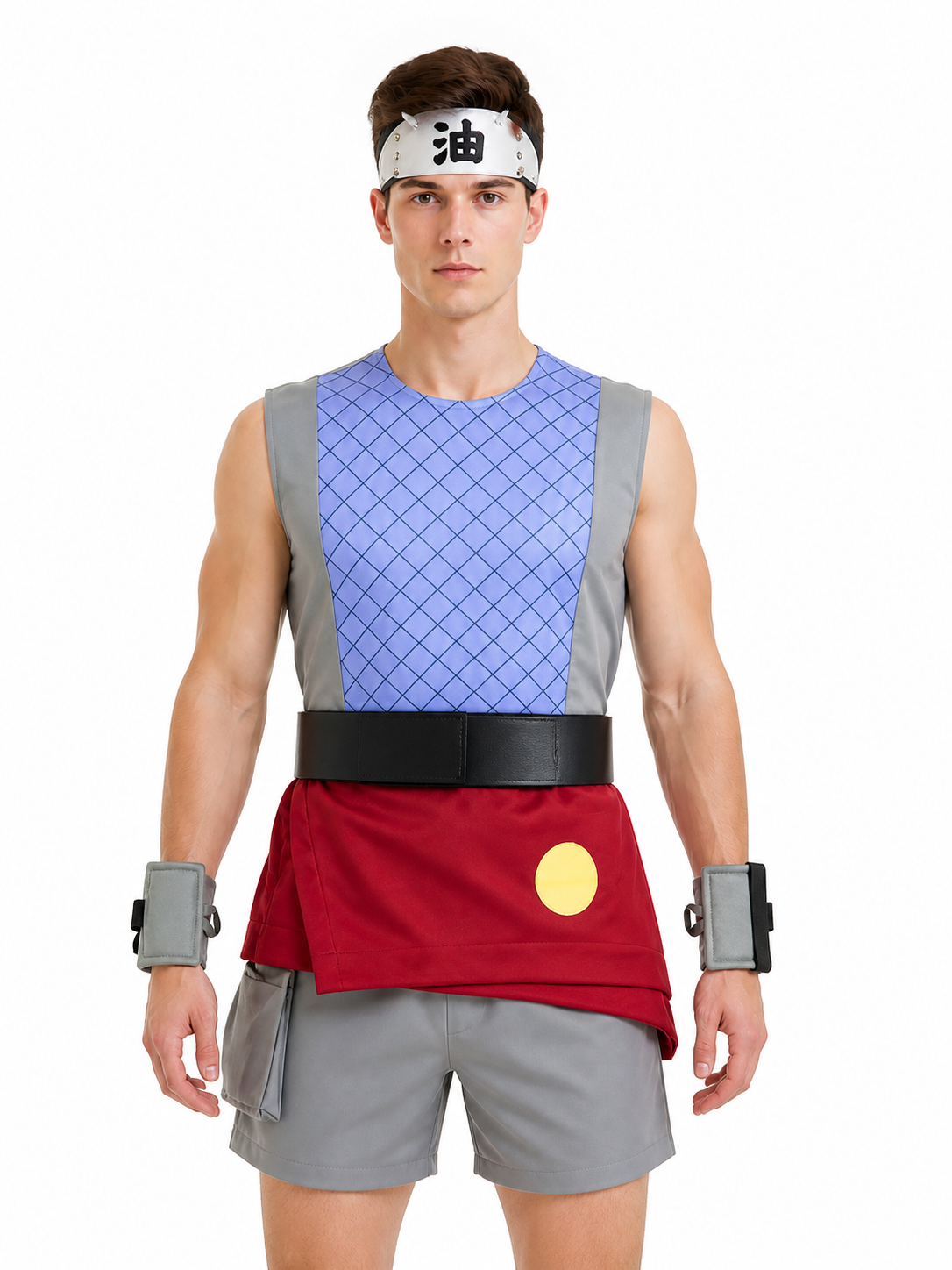 Complete Jiraiya Cosplay Costume Set with Forehead Protector Costumes detail 3
