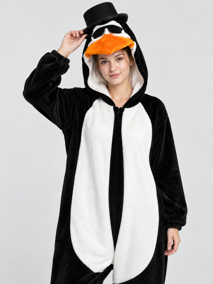 Penguin Design Jumpsuit Pajama with 3D Beak