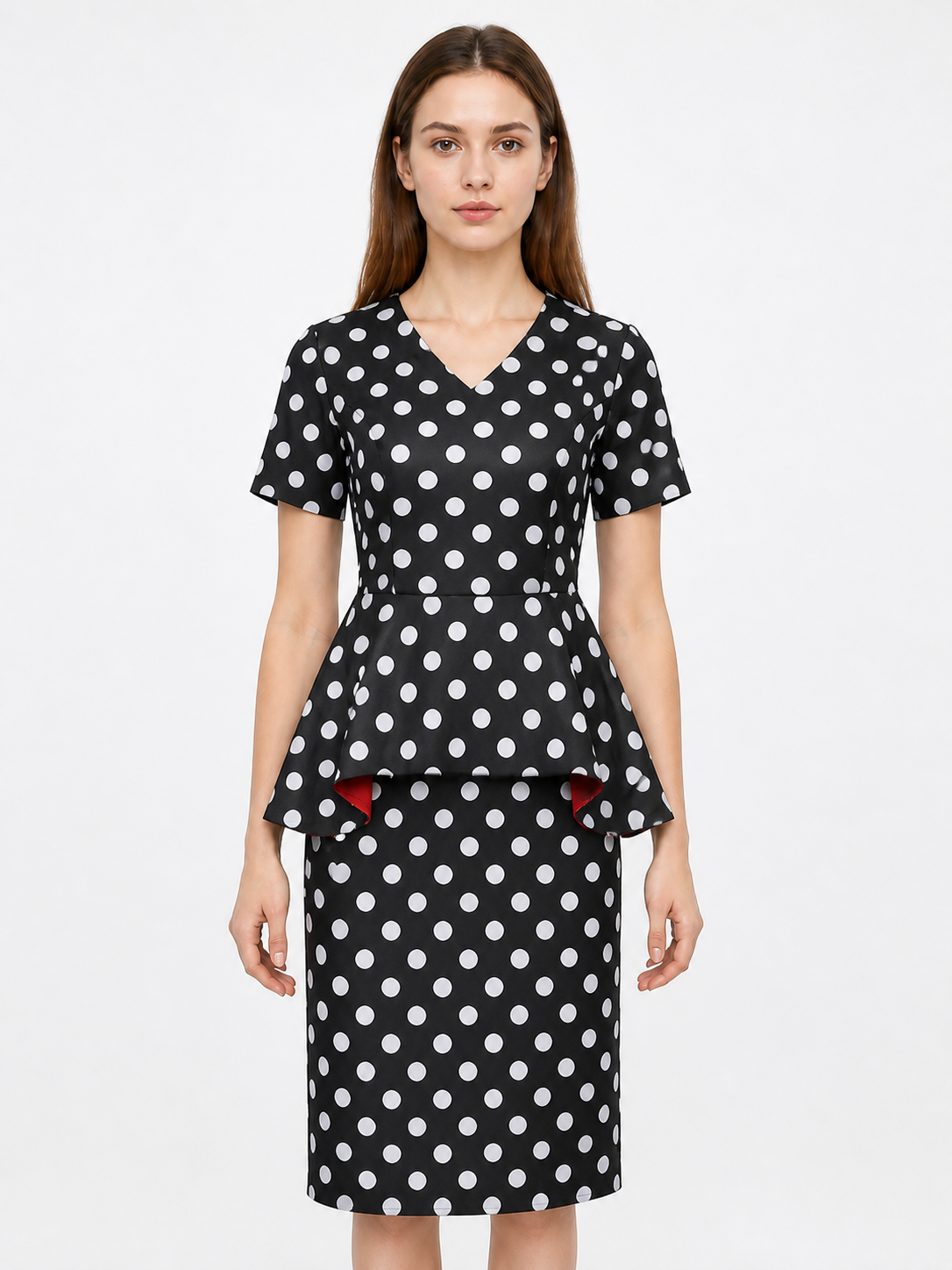 Cosplay Costume Set with Polka-Dot Top and Skirt Costumes detail 3