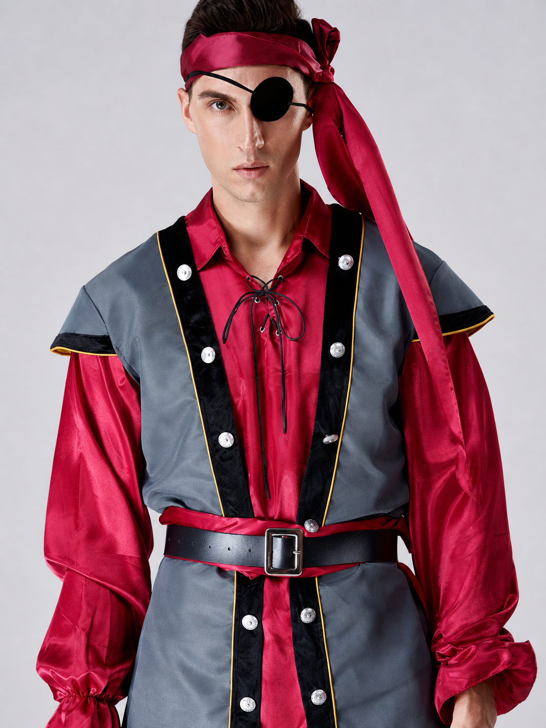 Pirate Costume for a Role-Playing Look with Vest and Belt