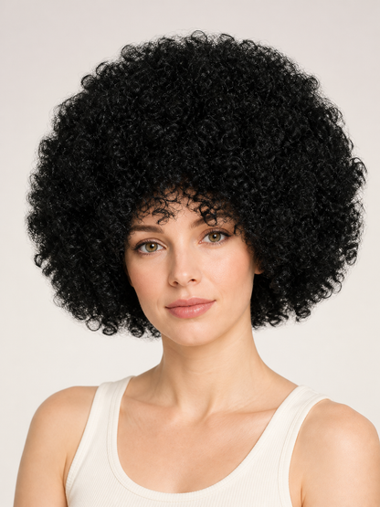 Black Afro-Style Carnival Wig for Cosplay