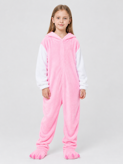 Kids' One-Piece Hooded Pajama Jumpsuit