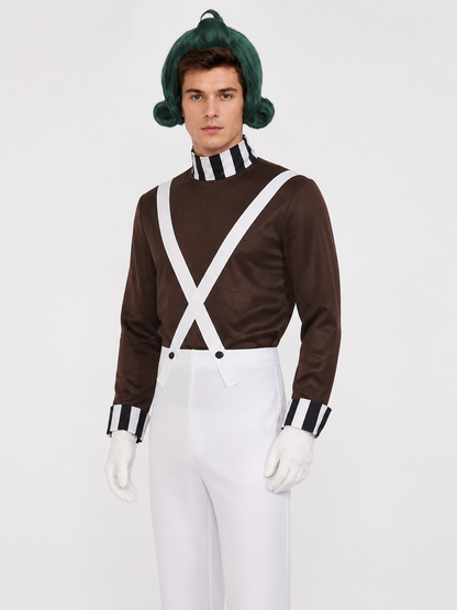 Halloween Costume with Green Wig