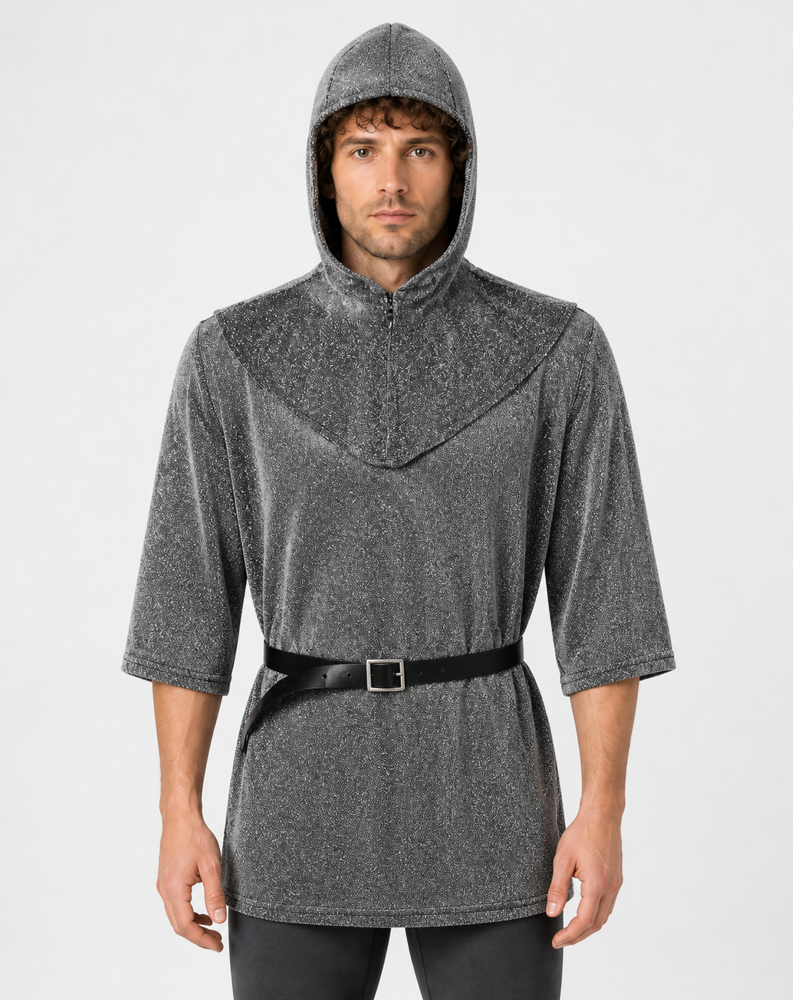 Medieval Hooded Costume with Belt for Cosplay