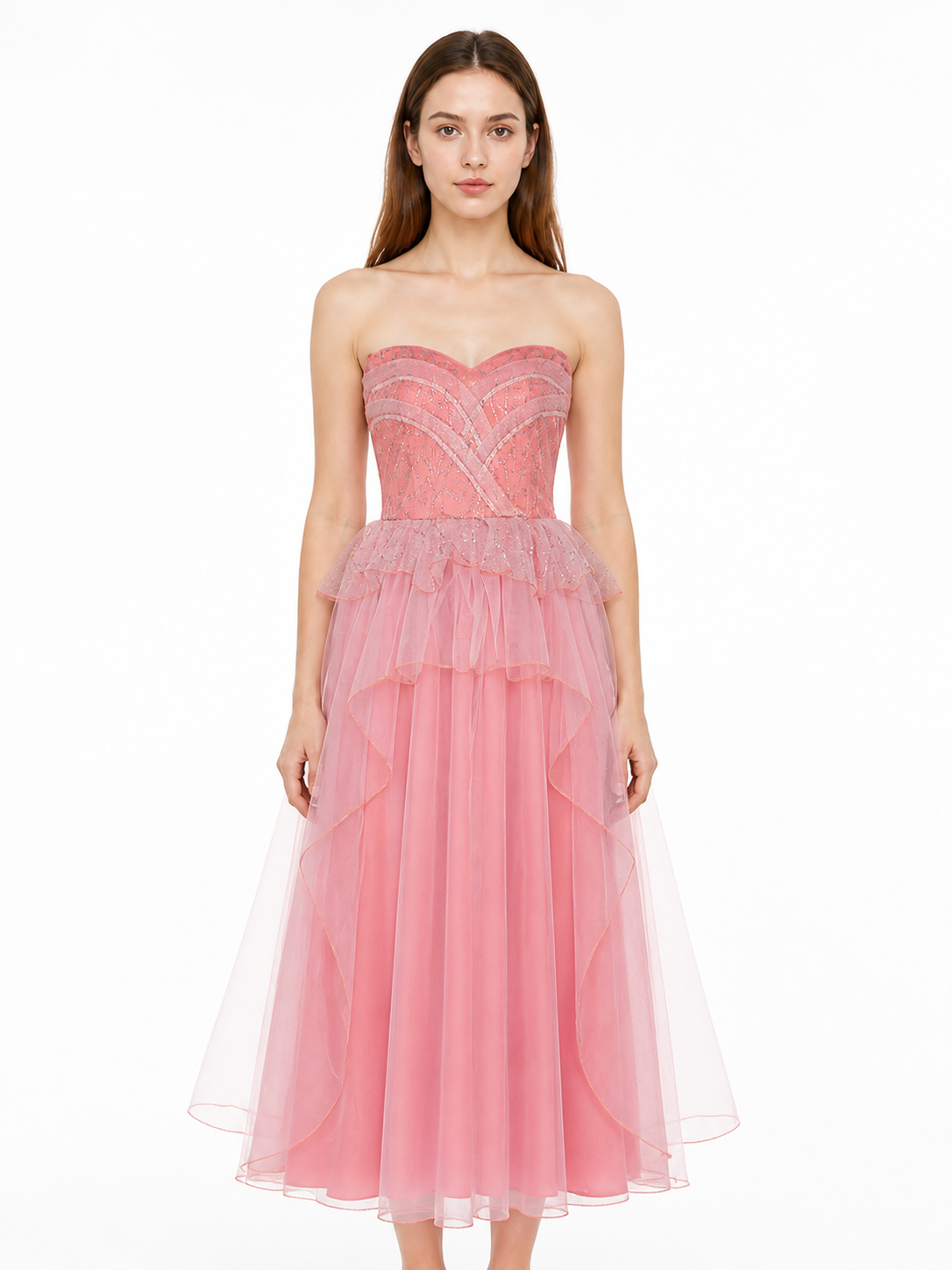 Sequin Dress with a Tiered Skirt for Cosplay Costume Dresses detail 3