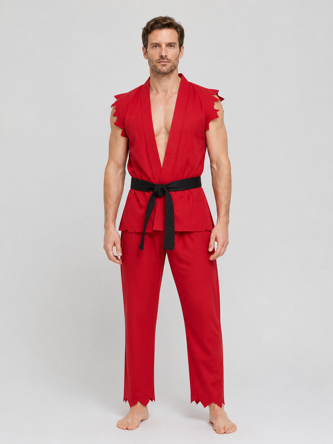 Street Fighter Cosplay Costume: Sleeveless Top, Pants, Belt Costumes detail 3
