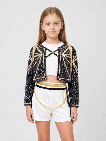 Children's Demon Hunter Costume with Sequins Costumes detail 3