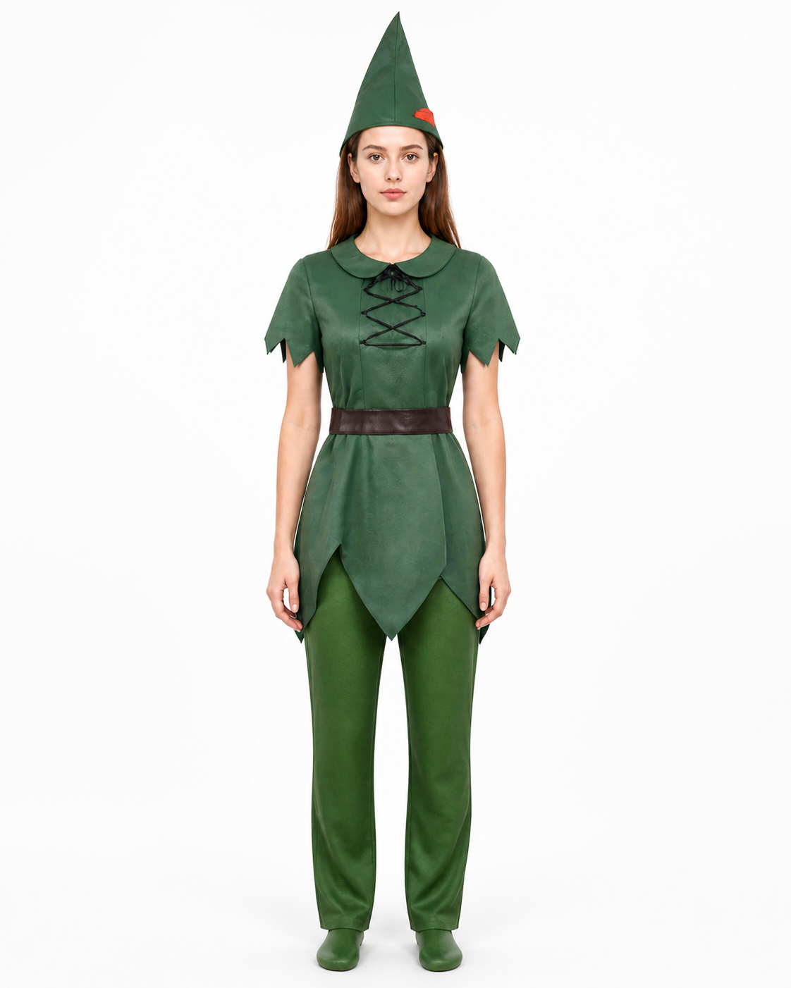 Peter Pan Cosplay Costume with Hat and Pants Costume Headwear detail 2