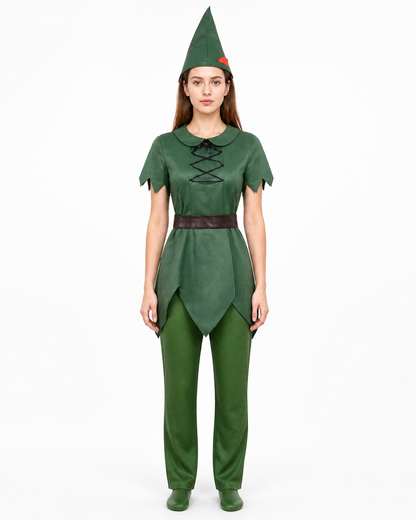 Peter Pan Cosplay Costume with Hat and Pants Costume Headwear detail 2