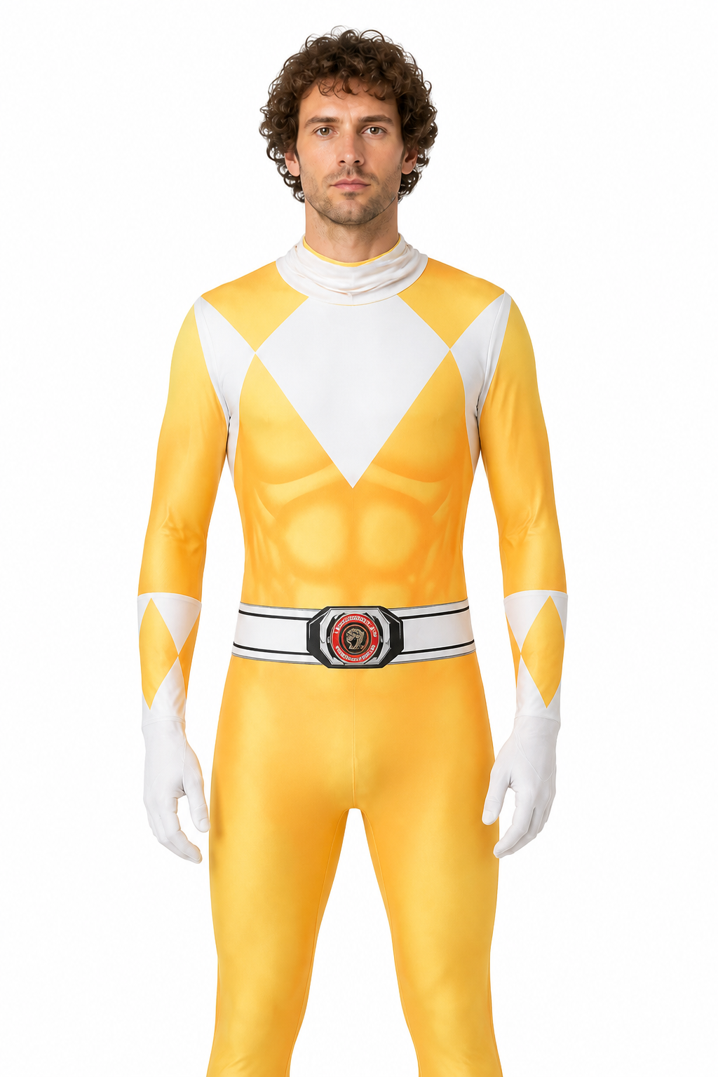 One-Piece Orange Cosplay Costume with Mask Costume Masks detail 3