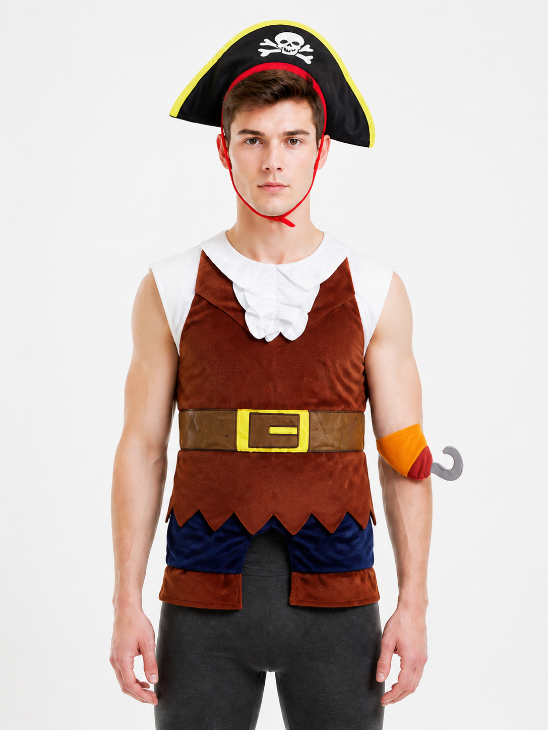 Pirate Costume for Pets with Hat and Belt for Halloween Costume Headwear detail 3