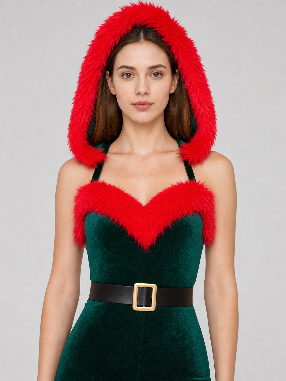 Christmas Hooded Jumpsuit Costume Costumes detail