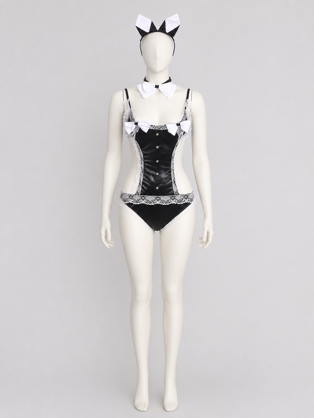Lace Bunny Costume with Bodysuit and Ears for Cosplay Costumes detail 2