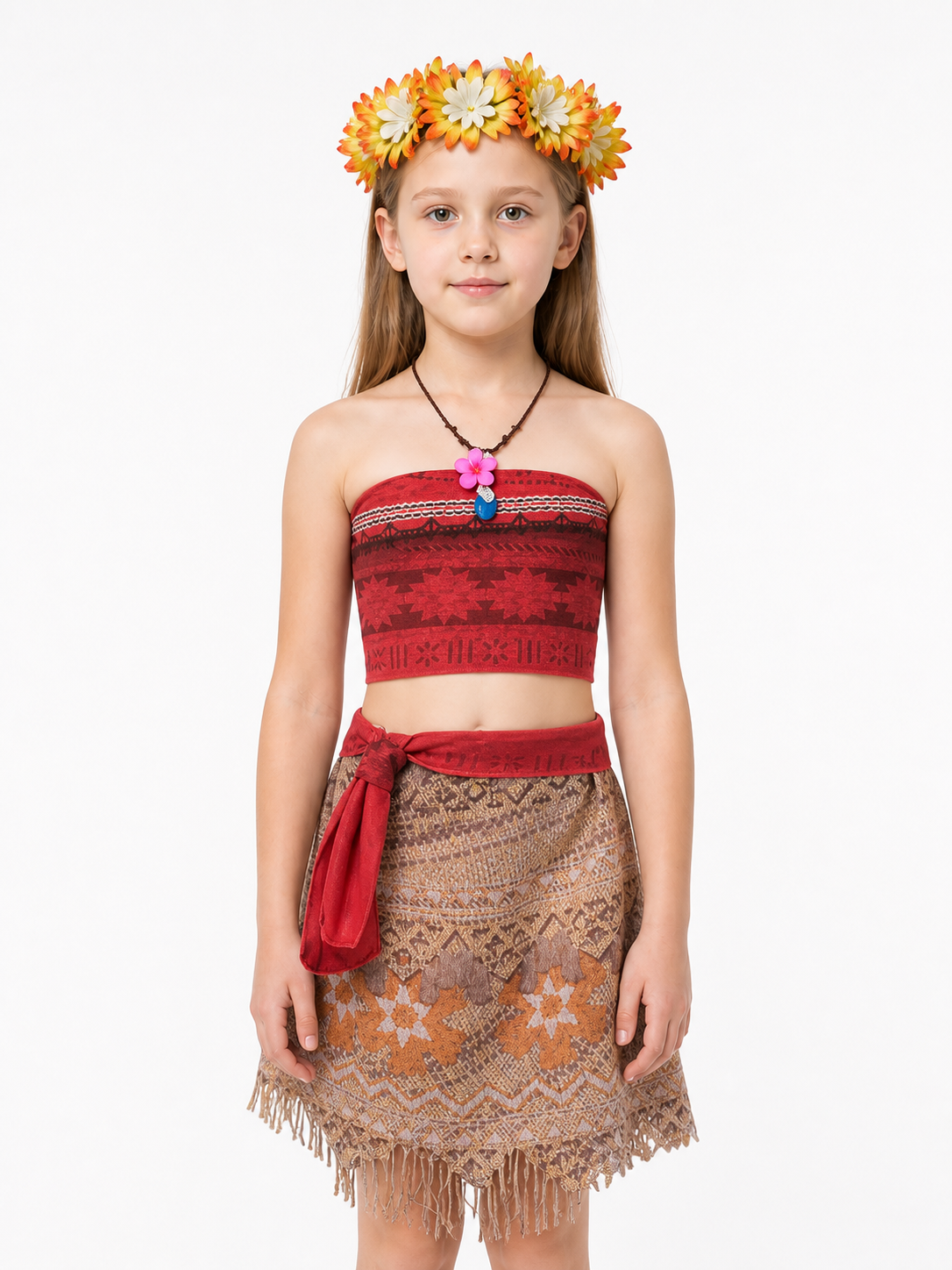 Children's Moana Costume with Skirt and Necklace Costumes detail 3