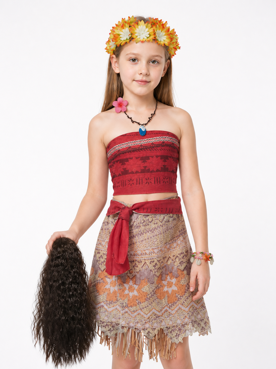 Moana Costume with Skirt and Accessories for Carnival Costume Accessories detail 3
