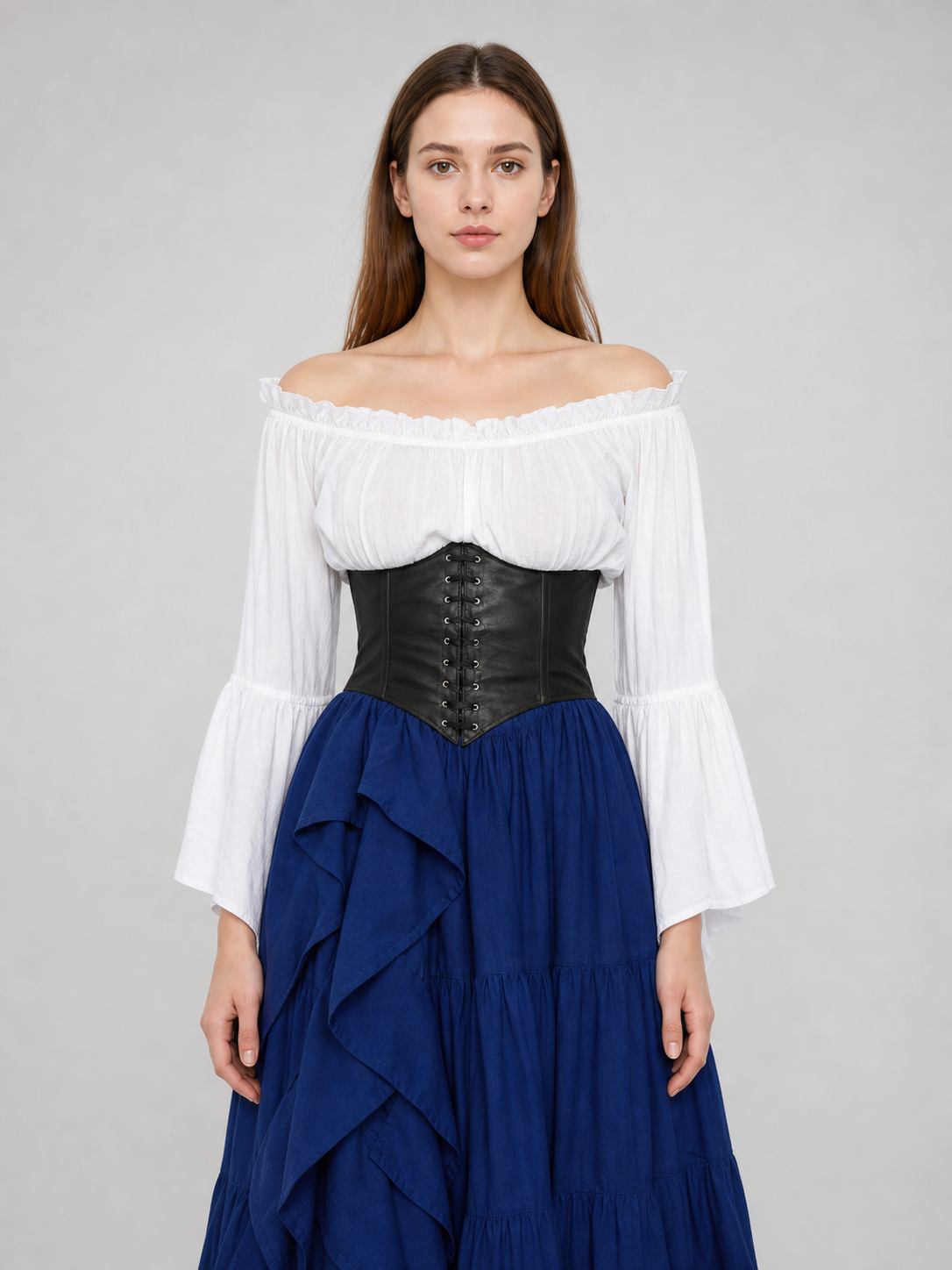 Retro-Style Costume Dress with Corset