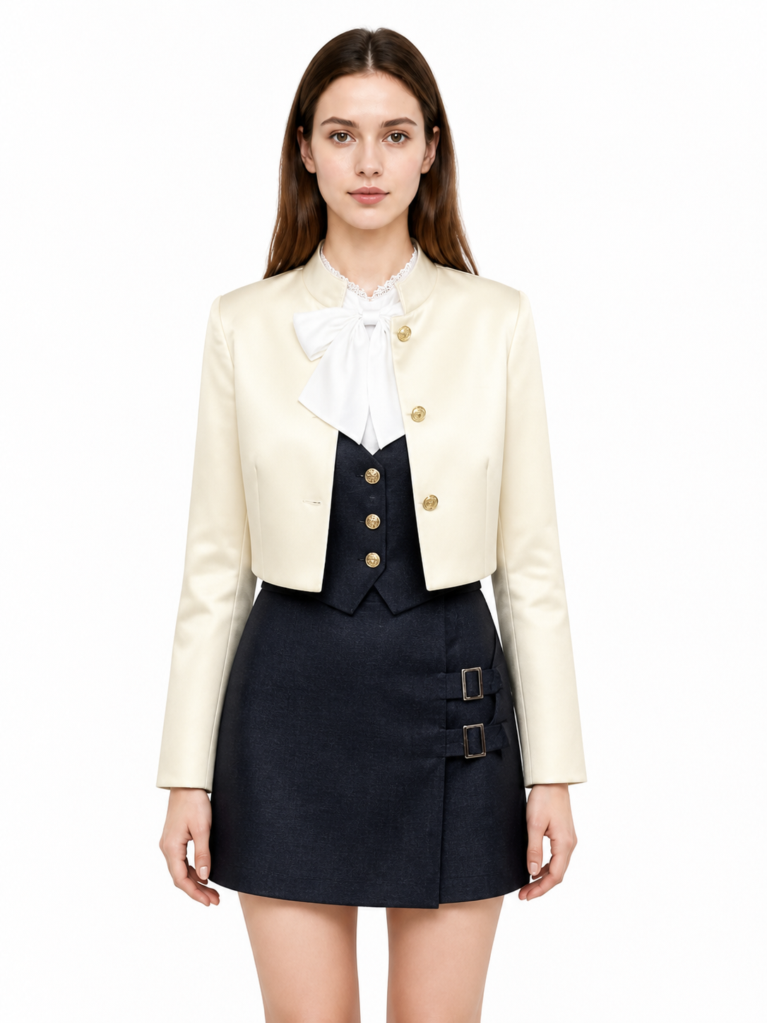 3-Piece Cosplay Costume with Collar and Bow Costume Accessories detail 2
