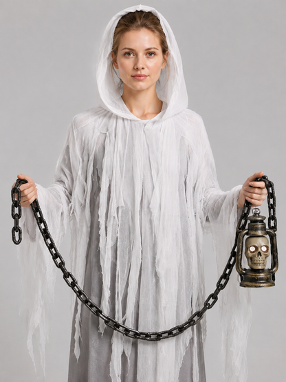 Ghost Costume with Tattered Robe and Lantern Costumes detail 2
