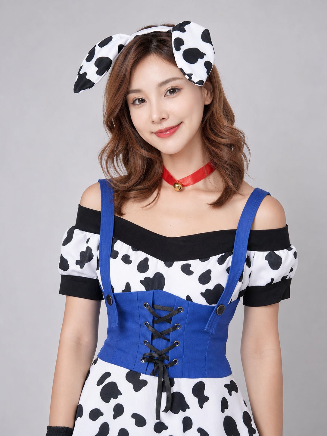 Cow Costume with Ears and Tail