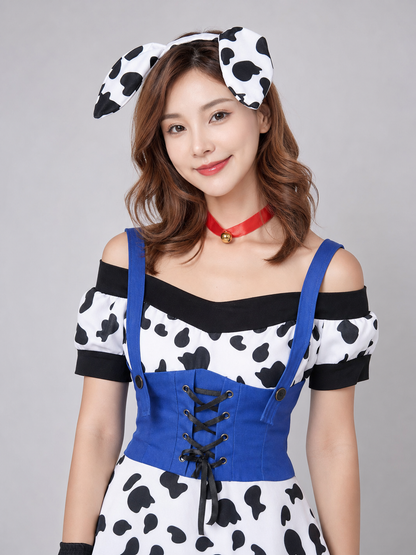 Cow Costume with Ears and Tail