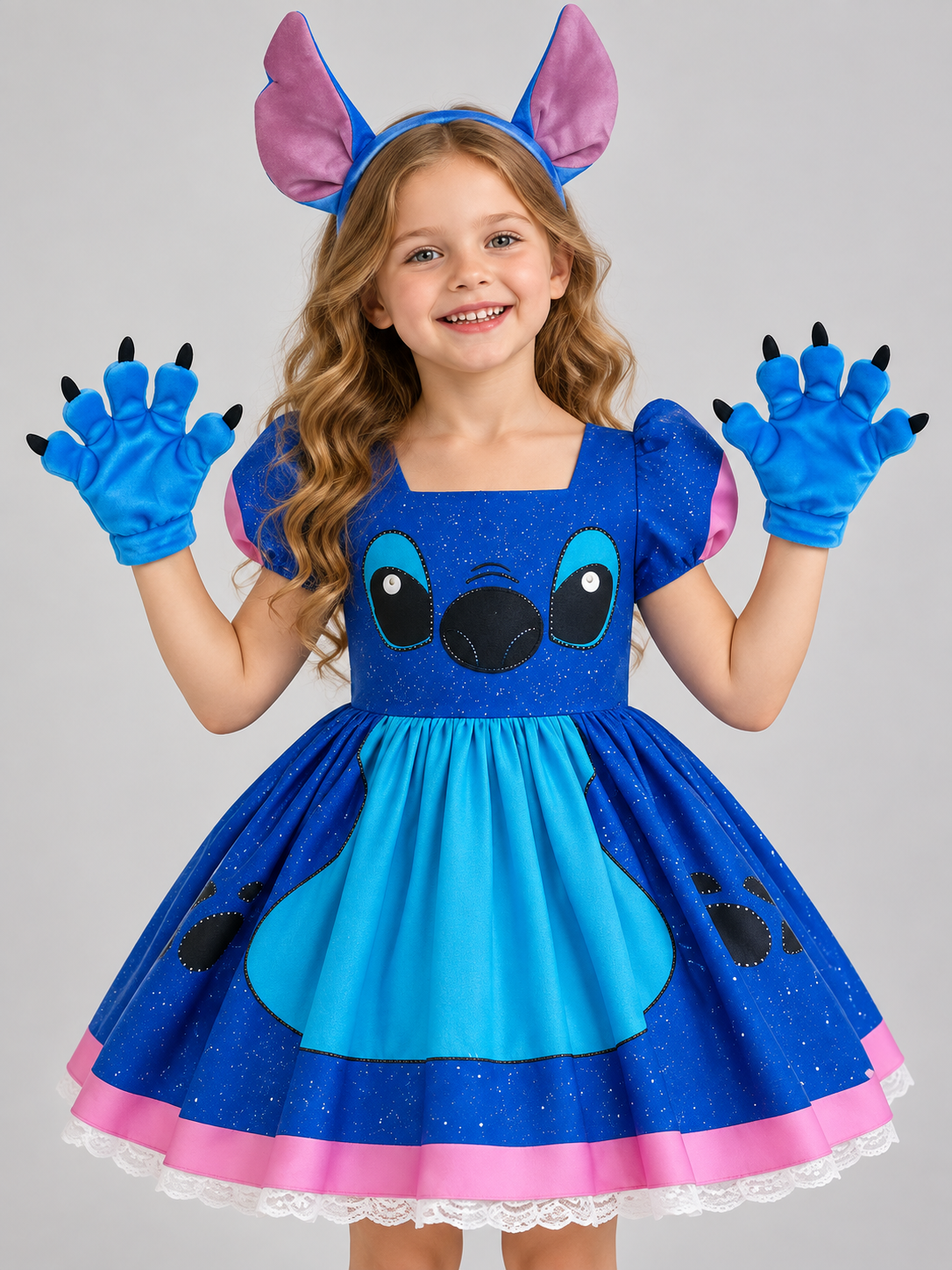 Kids' Carnival Dress with a Fluffy Skirt and Print