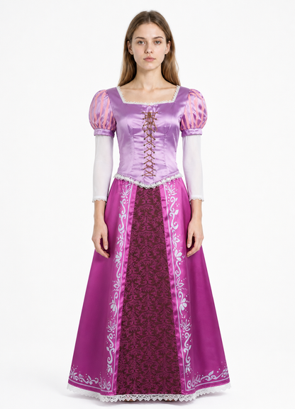 Cosplay Dress with a Square Neckline and Puff Sleeves Costume Dresses detail 3